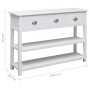 Aparador madera maciza de paulownia blanco 108x30x76 cm de vidaXL, Aparadores - Ref: Foro24-338545, Precio: 142,34 €, Descuen...