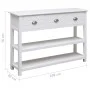 Aparador madera maciza de paulownia blanco 108x30x76 cm de vidaXL, Aparadores - Ref: Foro24-338545, Precio: 134,33 €, Descuen...