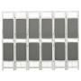 Biombo divisor de 6 paneles de tela gris 210x165 cm de vidaXL, Divisores de ambientes - Ref: Foro24-338557, Precio: 102,32 €,...