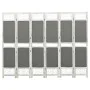 Biombo divisor de 6 paneles de tela gris 210x165 cm de vidaXL, Divisores de ambientes - Ref: Foro24-338557, Precio: 101,77 €,...
