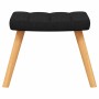 Sillón de relax con reposapiés tela negro en Sillones | Comprar online en Foru.es