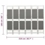 Biombo divisor de 6 paneles de tela gris 210x165 cm de vidaXL, Divisores de ambientes - Ref: Foro24-338557, Precio: 101,77 €,...