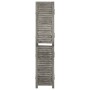 Biombo de 4 paneles de madera maciza gris 143x166 cm de vidaXL, Divisores de ambientes - Ref: Foro24-338575, Precio: 98,80 €,...