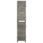 Biombo de 4 paneles de madera maciza gris 143x166 cm de vidaXL, Divisores de ambientes - Ref: Foro24-338575, Precio: 97,74 €,...