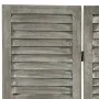 Biombo de 4 paneles de madera maciza gris 143x166 cm de vidaXL, Divisores de ambientes - Ref: Foro24-338575, Precio: 97,74 €,...