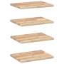 Estantes flotantes 4 uds madera acacia sin tratar 40x30x2 cm en Estanterías | Comprar online en Foru.es