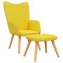 Silla de relajación con reposapiés tela amarillo mostaza en Sillones | Comprar online en Foru.es