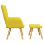 Silla de relajación con reposapiés tela amarillo mostaza en Sillones | Comprar online en Foru.es