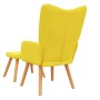 Silla de relajación con reposapiés tela amarillo mostaza en Sillones | Comprar online en Foru.es