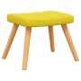 Silla de relajación con reposapiés tela amarillo mostaza en Sillones | Comprar online en Foru.es