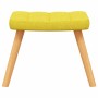 Silla de relajación con reposapiés tela amarillo mostaza en Sillones | Comprar online en Foru.es