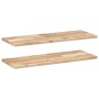 Estantes flotantes 2 uds madera acacia sin tratar 80x30x2 cm en Estanterías | Comprar online en Foru.es