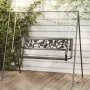 Banco balancín de jardín 125 cm acero y plástico negro de vidaXL, Bancos de jardín - Ref: Foro24-317145, Precio: 111,77 €, De...