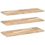 Estantes flotantes 3 uds madera acacia sin tratar 80x30x2 cm en Estanterías | Comprar online en Foru.es
