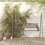 Banco balancín de jardín 125 cm acero y plástico negro de vidaXL, Bancos de jardín - Ref: Foro24-317145, Precio: 111,77 €, De...
