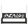 Banco balancín de jardín 125 cm acero y plástico negro de vidaXL, Bancos de jardín - Ref: Foro24-317145, Precio: 111,77 €, De...