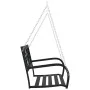 Banco balancín de jardín 125 cm acero y plástico negro de vidaXL, Bancos de jardín - Ref: Foro24-317145, Precio: 111,77 €, De...