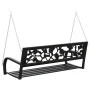 Banco balancín de jardín 125 cm acero y plástico negro de vidaXL, Bancos de jardín - Ref: Foro24-317145, Precio: 111,77 €, De...