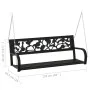 Banco balancín de jardín 125 cm acero y plástico negro de vidaXL, Bancos de jardín - Ref: Foro24-317145, Precio: 111,77 €, De...