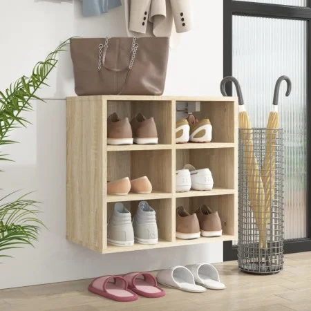 Sonoma oak shoe cabinet 52.5x30x50 cm by vidaXL, Lockers and storage cabinets - Ref: Foro24-808690, Price: 43,44 €, Discount: %
