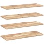 Estantes flotantes 4 uds madera acacia sin tratar 80x30x2 cm en Estanterías | Comprar online en Foru.es