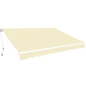 Toldo plegable de operación manual 400 cm crema en Toldos | Comprar online en Foru.es