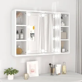 Mueble con espejo y luces LED blanco 76x15x55 cm de vidaXL, Tocadores de baño - Ref: Foro24-808855, Precio: 70,33 €, Descuent...