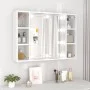 Mueble con espejo y luces LED blanco 76x15x55 cm de vidaXL, Tocadores de baño - Ref: Foro24-808855, Precio: 70,33 €, Descuent...