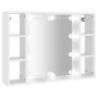 Mueble con espejo y luces LED blanco 76x15x55 cm de vidaXL, Tocadores de baño - Ref: Foro24-808855, Precio: 70,33 €, Descuent...