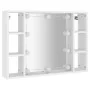Mueble con espejo y luces LED blanco 76x15x55 cm de vidaXL, Tocadores de baño - Ref: Foro24-808855, Precio: 70,33 €, Descuent...