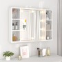 Mueble con espejo y luces LED blanco 76x15x55 cm de vidaXL, Tocadores de baño - Ref: Foro24-808855, Precio: 72,33 €, Descuent...