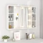 Mueble con espejo y luces LED blanco 76x15x55 cm de vidaXL, Tocadores de baño - Ref: Foro24-808855, Precio: 70,33 €, Descuent...