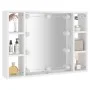 Mueble con espejo y luces LED blanco 76x15x55 cm de vidaXL, Tocadores de baño - Ref: Foro24-808855, Precio: 70,33 €, Descuent...