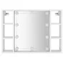 Mueble con espejo y luces LED blanco 76x15x55 cm de vidaXL, Tocadores de baño - Ref: Foro24-808855, Precio: 70,33 €, Descuent...