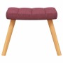 Sillón de relax con reposapiés tela rojo tinto en Sillones | Comprar online en Foru.es