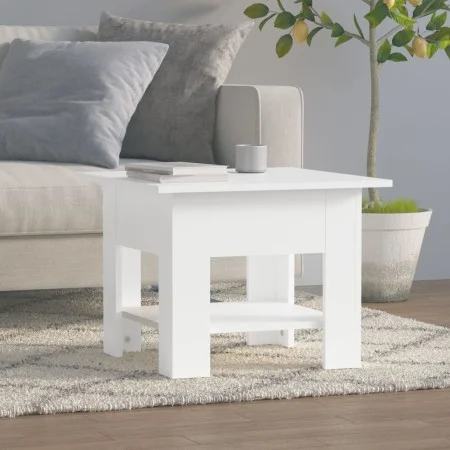 Mesa de centro madera contrachapada blanco 55x55x42 cm de vidaXL, Mesas de centro - Ref: Foro24-810262, Precio: 40,10 €, Desc...