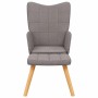 Sillón de relax con reposapiés de tela gris taupé en Sillones | Comprar online en Foru.es