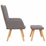 Sillón de relax con reposapiés de tela gris taupé en Sillones | Comprar online en Foru.es