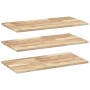 Estantes flotantes 3 uds madera acacia sin tratar 60x40x2 cm en Estanterías | Comprar online en Foru.es