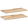 Estantes flotantes 2 uds madera acacia sin tratar 100x40x2 cm en Estanterías | Comprar online en Foru.es