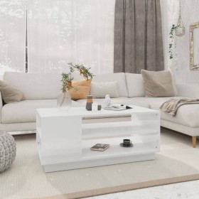 Mesa de centro de madera de ingeniería blanca 102x55x43 cm de vidaXL, Mesas de centro - Ref: Foro24-810280, Precio: 70,40 €, ...