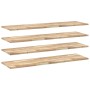 Estantes flotantes 4 uds madera acacia sin tratar 120x40x2 cm en Estanterías | Comprar online en Foru.es