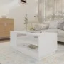 Mesa de centro de madera de ingeniería blanca 102x55x43 cm de vidaXL, Mesas de centro - Ref: Foro24-810280, Precio: 69,49 €, ...