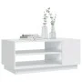 Mesa de centro de madera de ingeniería blanca 102x55x43 cm de vidaXL, Mesas de centro - Ref: Foro24-810280, Precio: 69,49 €, ...