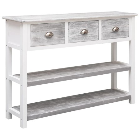 Aparador madera maciza de paulownia gris antiguo 108x30x76 cm de vidaXL, Aparadores - Ref: Foro24-338543, Precio: 127,45 €, D...