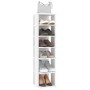 Mueble zapatero madera contrachapada blanco 27,5x27x102 cm de vidaXL, Zapateros y organizadores de calzado - Ref: Foro24-8084...