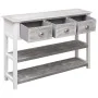 Aparador madera maciza de paulownia gris antiguo 108x30x76 cm de vidaXL, Aparadores - Ref: Foro24-338543, Precio: 127,07 €, D...