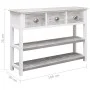 Aparador madera maciza de paulownia gris antiguo 108x30x76 cm de vidaXL, Aparadores - Ref: Foro24-338543, Precio: 127,07 €, D...