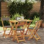 Set de Bistro 5 Piezas Plegable con Cojines de Madera Solida de Acacia de , Conjuntos de jardín - Ref: Foro24-4105505, Precio...