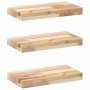Estantes flotantes 3 uds madera acacia sin tratar 40x20x4 cm en Estanterías | Comprar online en Foru.es